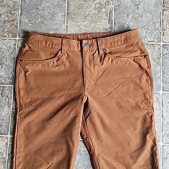 Lululemon Men's ABC Pants Slim Utilitech Copper Brown Sz 32 EUC